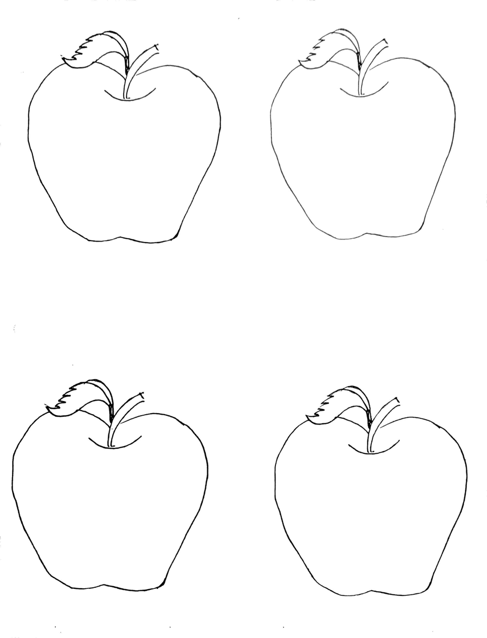 MTP botany worksheet showing parts of an apple.